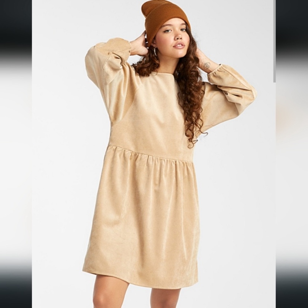 Like New Mini Ribbed Velvet Corduroy Dress